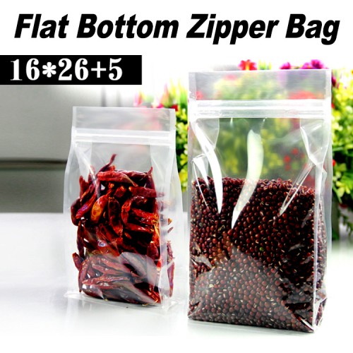 Factory Price Plastic Packaging Bag Mylar Resealable Pouch Flat Bottom