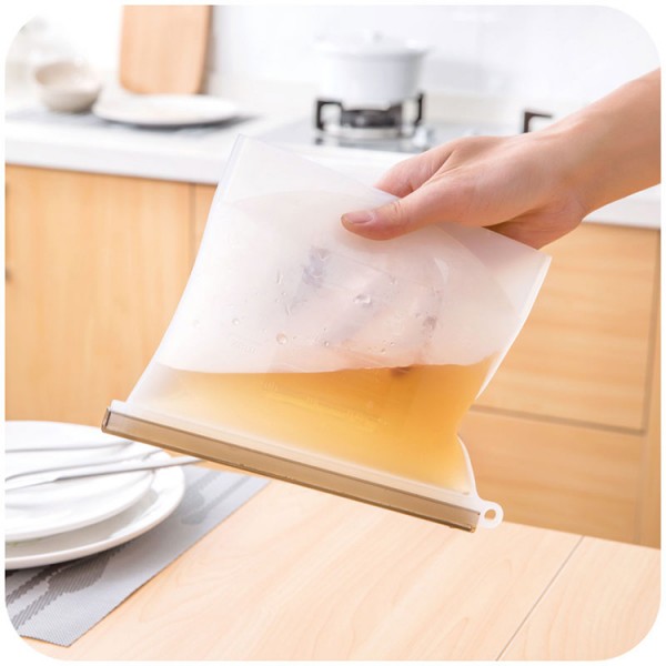 2018 New Products Fresh Fridge Food Preservation Bag, Reusable Silicone Food Storage Bag