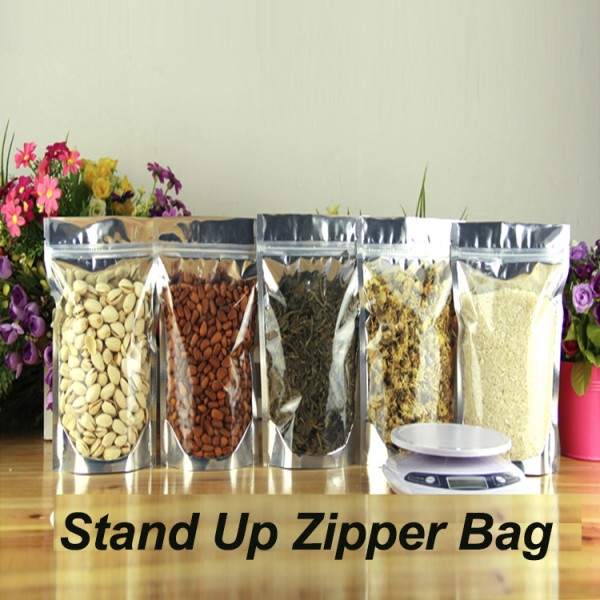 Factory Wholesale Stand Up Food Plastic Bag, Different Types Stand Up Plastic Poly Bag