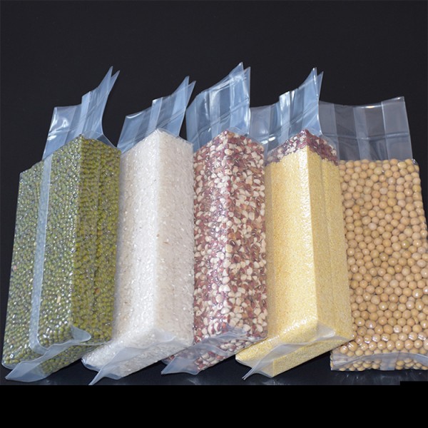 Certificated Plastic Print Logo Food Grade Side Gusset Pouch, Back Seal Side Gusset Plastic Bag