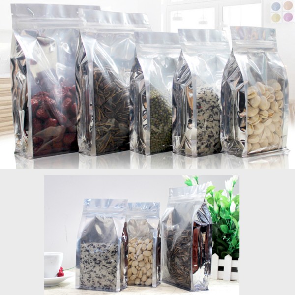 Factory Price Plastic Packaging Bag Mylar Resealable Pouch Flat Bottom