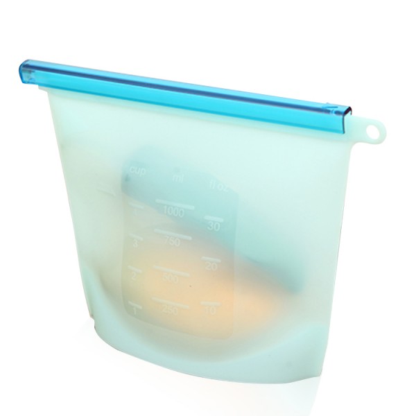 Recyclable Sealed Reusable Silicone Food Bag, Meat Used Washable Reusable Silicone Food Reusable Preservation bag