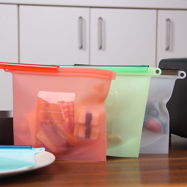 1000ml Airtight Zip Seal Preservation Storage Container Reusable Silicone Food  Storage Bag Food Bag - China Storage Bag and Food Bag price