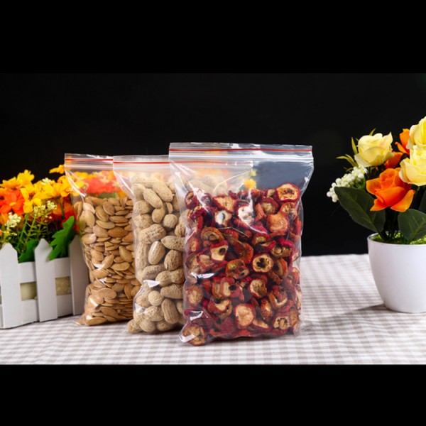 Wholesale Transparent PE Plastic Packaging Ziplock, High Quality Soft Plastic Recycled Plastic PE Ziplock Bag